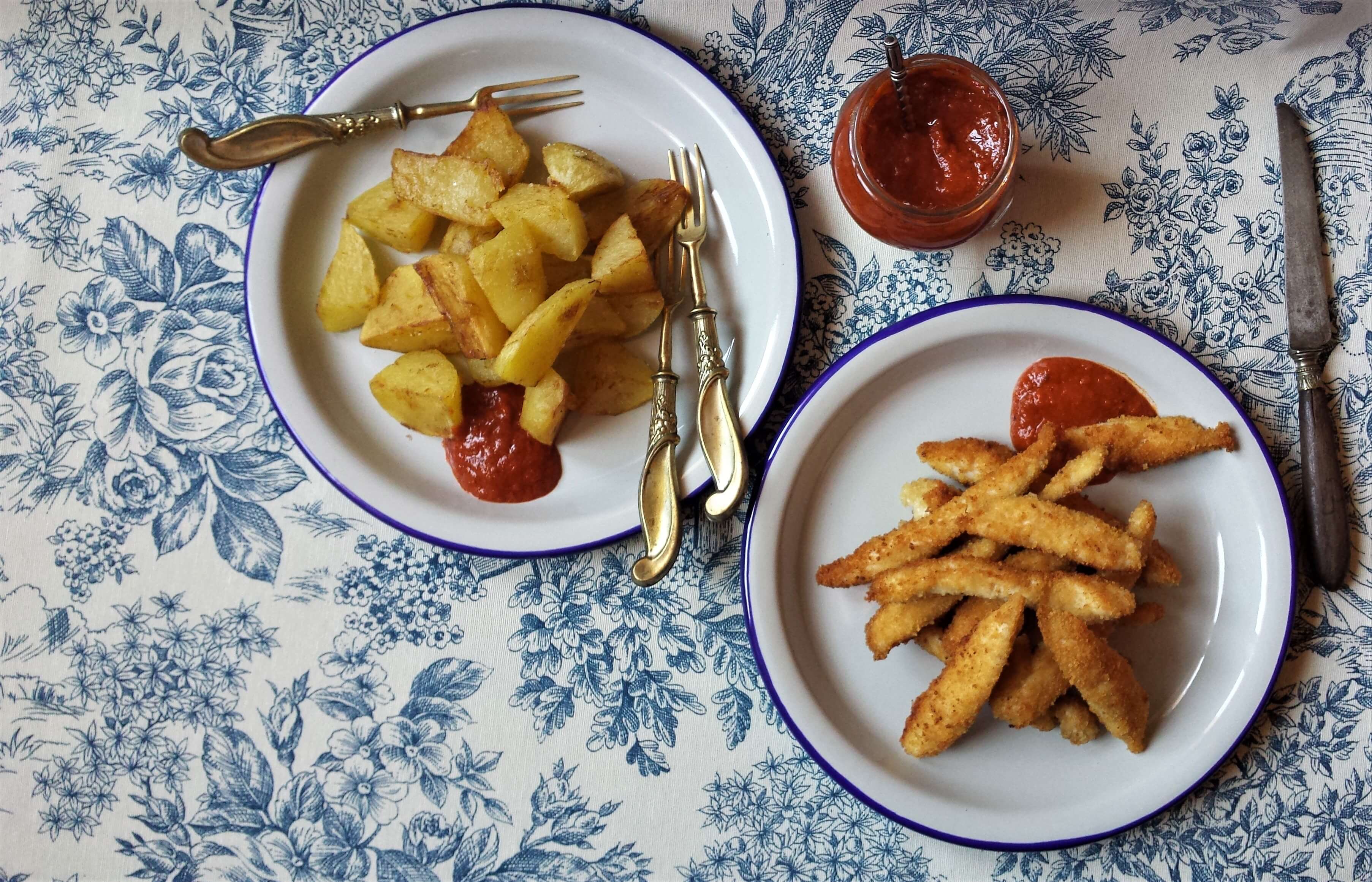 Solomillitos de pollo con salsa brava